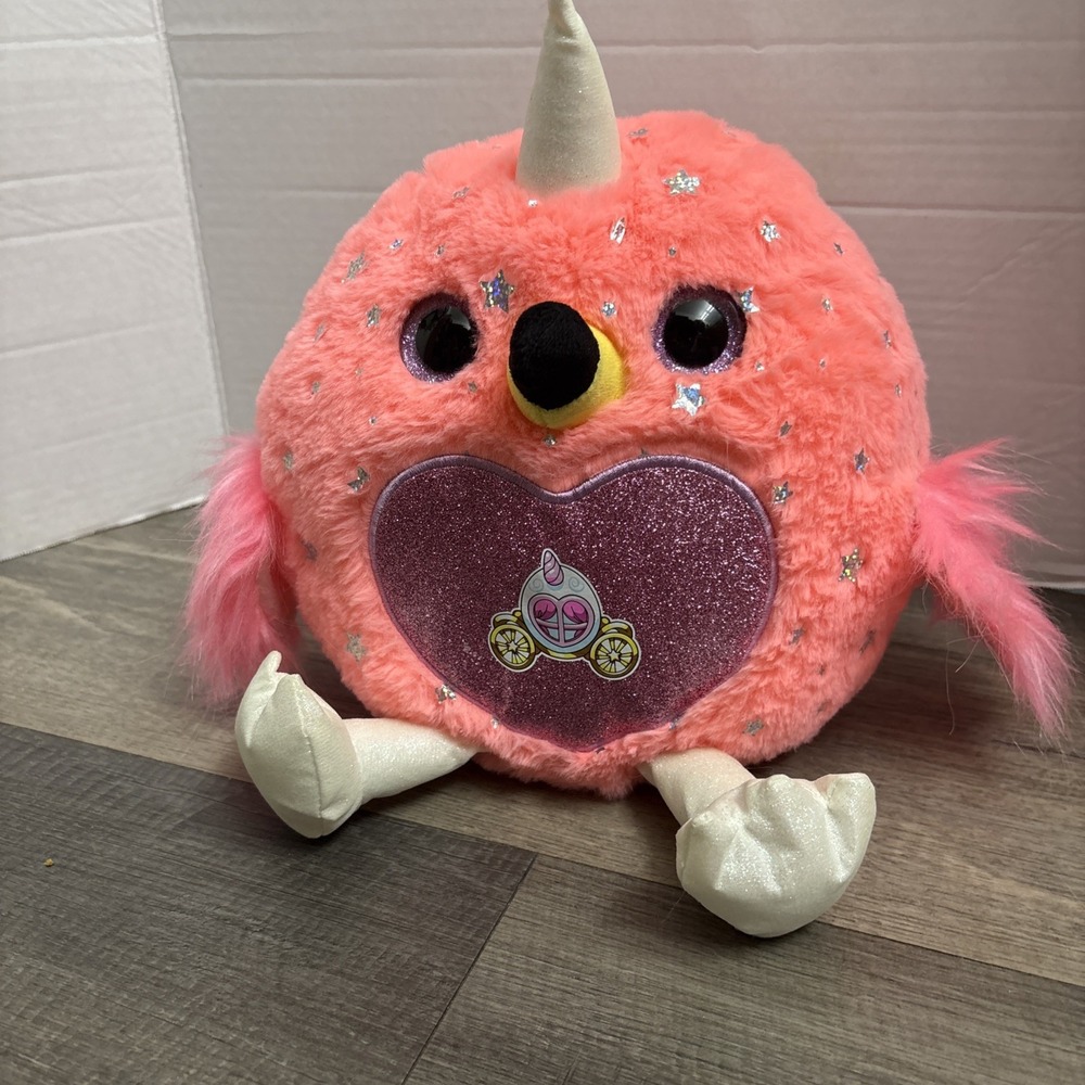 ZURU Rainbocorn Fairycorn Princess Pink Bird Plush Unicorn Wings Heart 11"